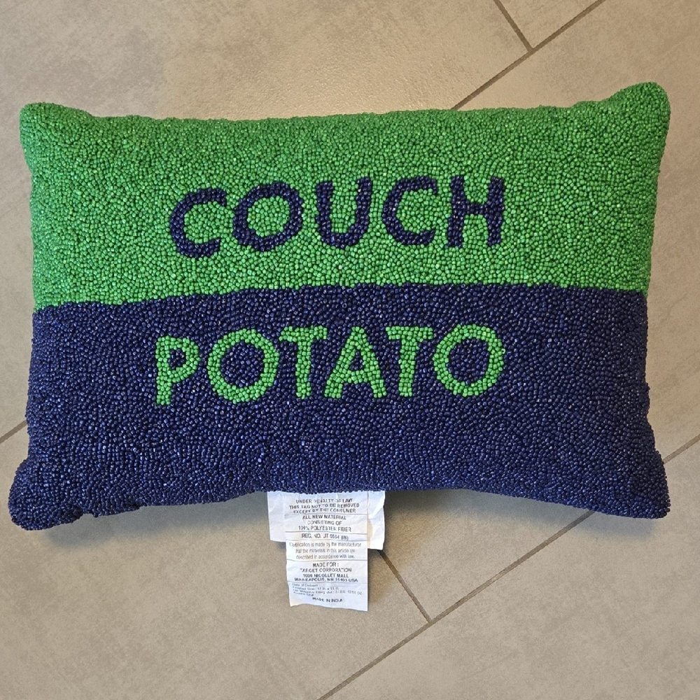 Kate Spade Target Couch Potato Beaded Colorblock Rectangle Lumbar Throw Pillow